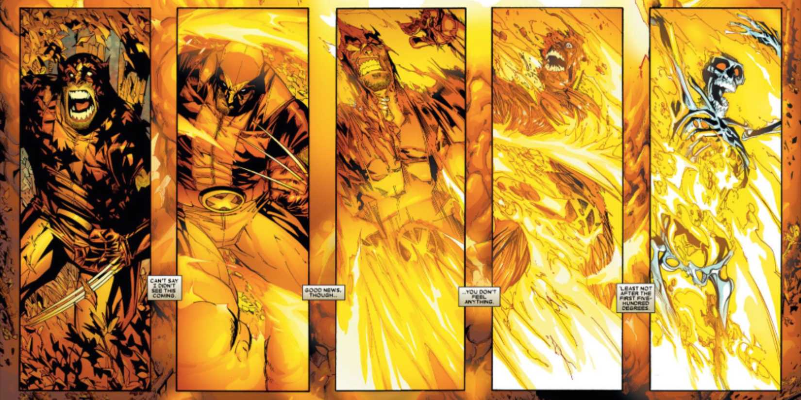 Wolverine being blown away by Nitro's flames