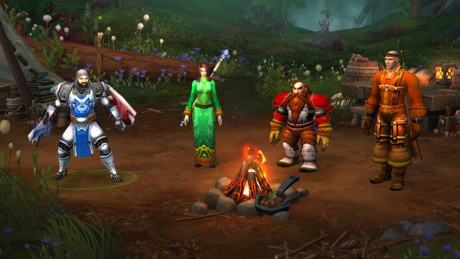 wow warbands selection screen with south park characters on it