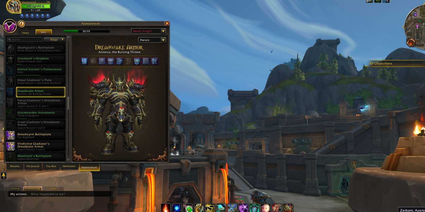 wow best death knight transmog dreadwake armor set