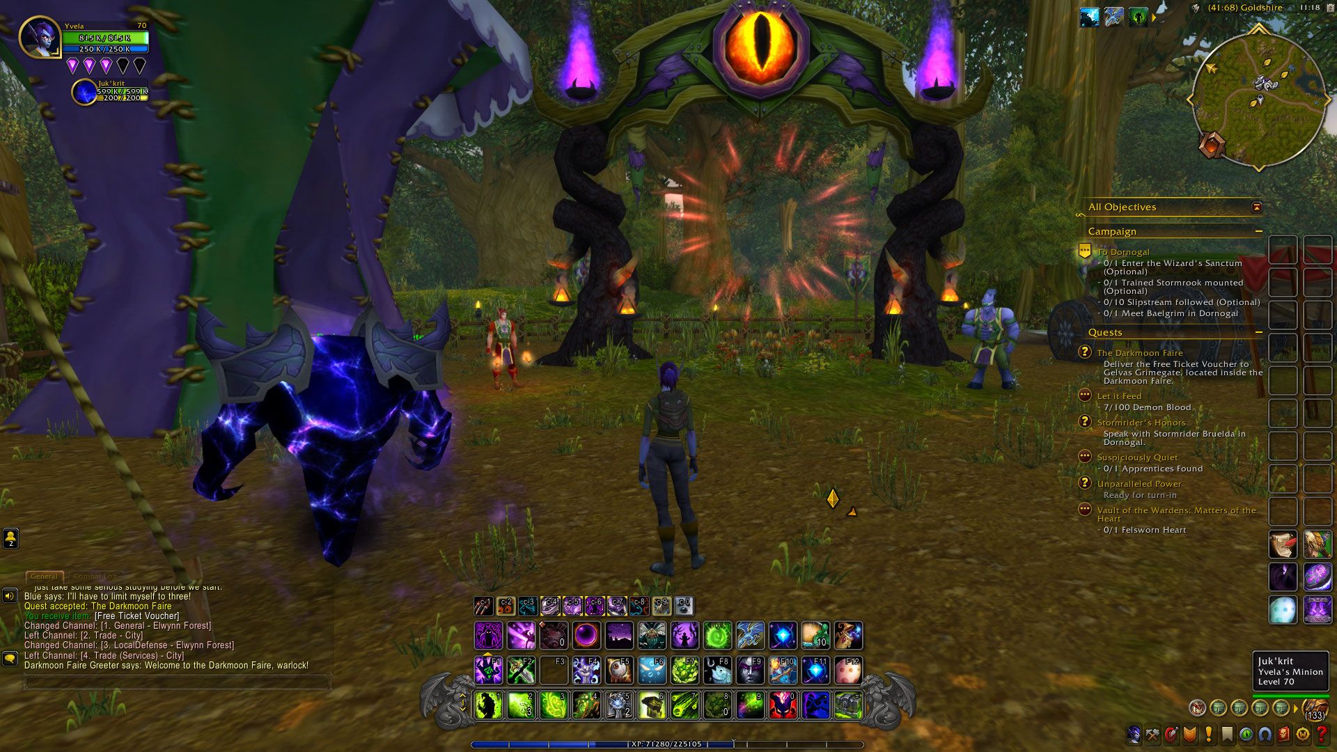 wow the war within player near darkmoon faire portal