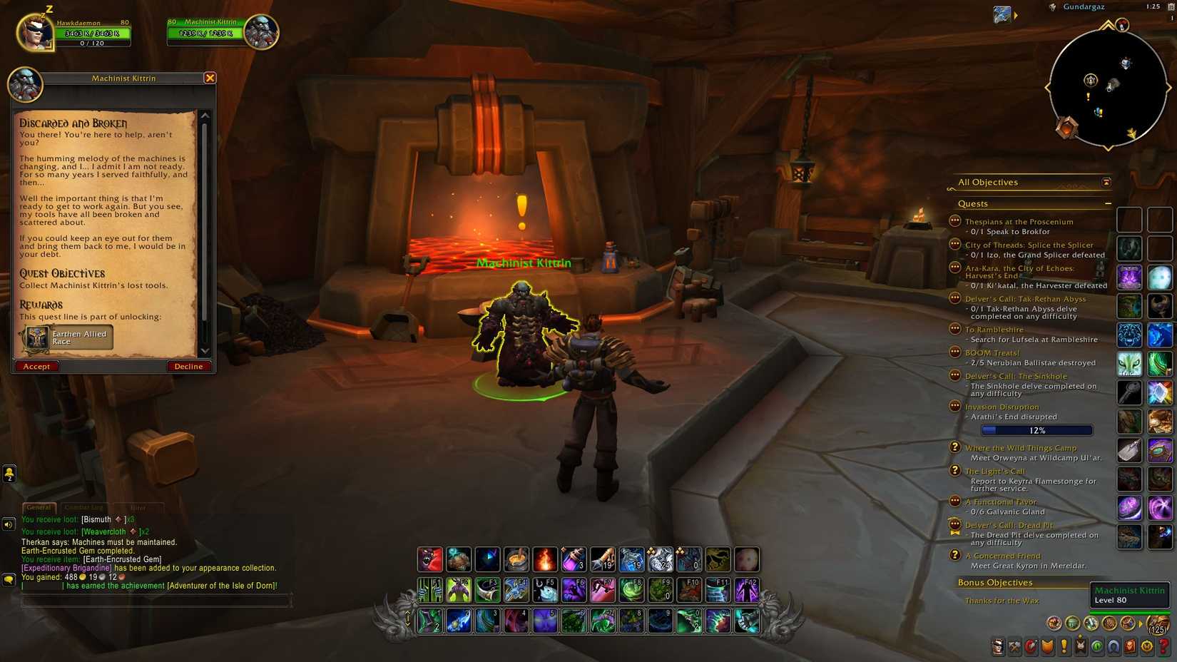 wow the war within second set of quests to unlock earthen