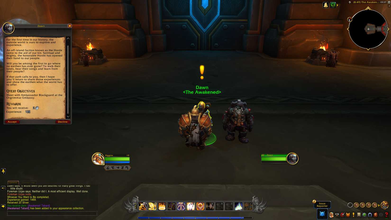 wow the war within newly created earthen character