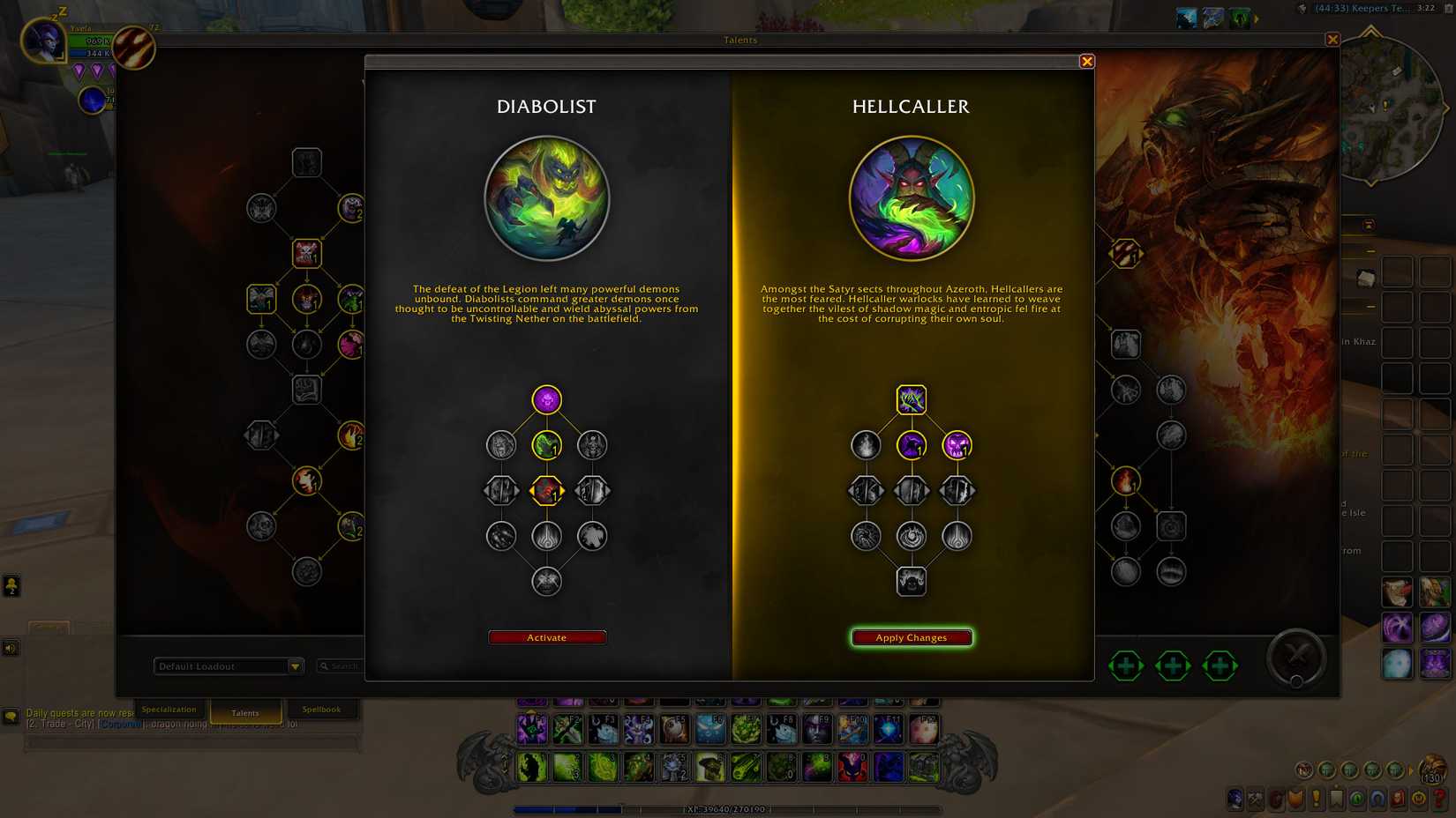 wow the war within warlock hero talents 2