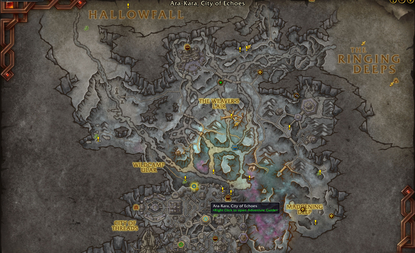 WoW TWW All Season One Dungeons The War Within Ara-Kara City of Echoes Location