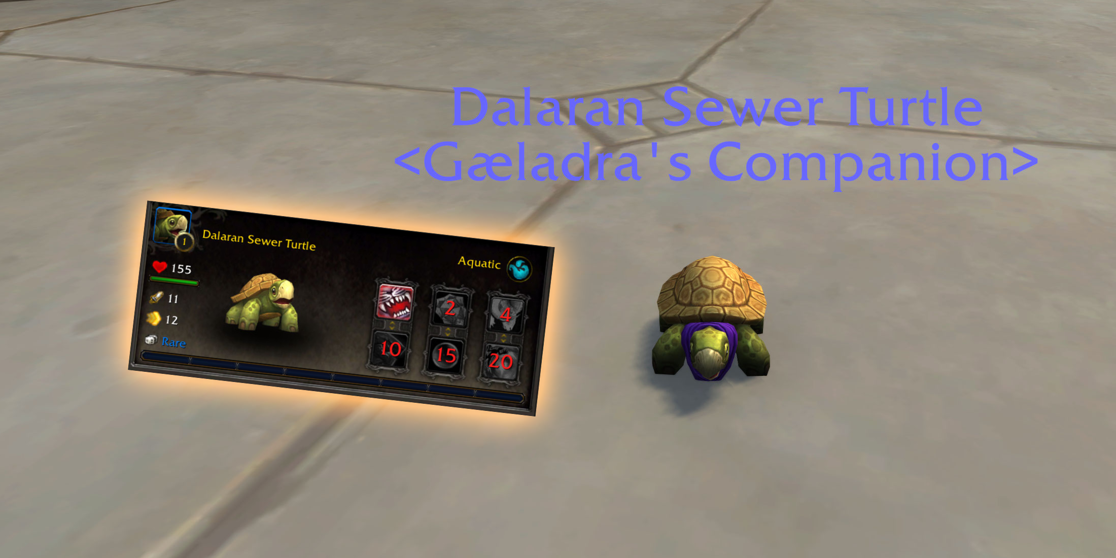 WoW: La guerra interna Cómo conseguir la mascota tortuga de alcantarillado de Dalaran