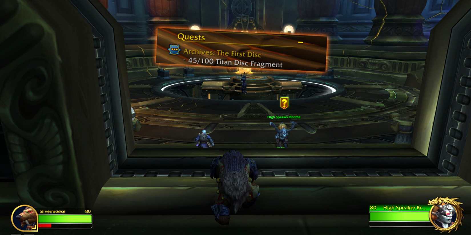 WoW TWW Titan Disc Fragments Archive Brinthe