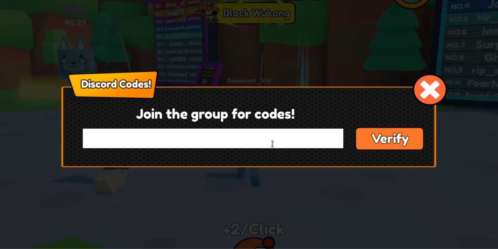 Wrest Your Sword the codes tab