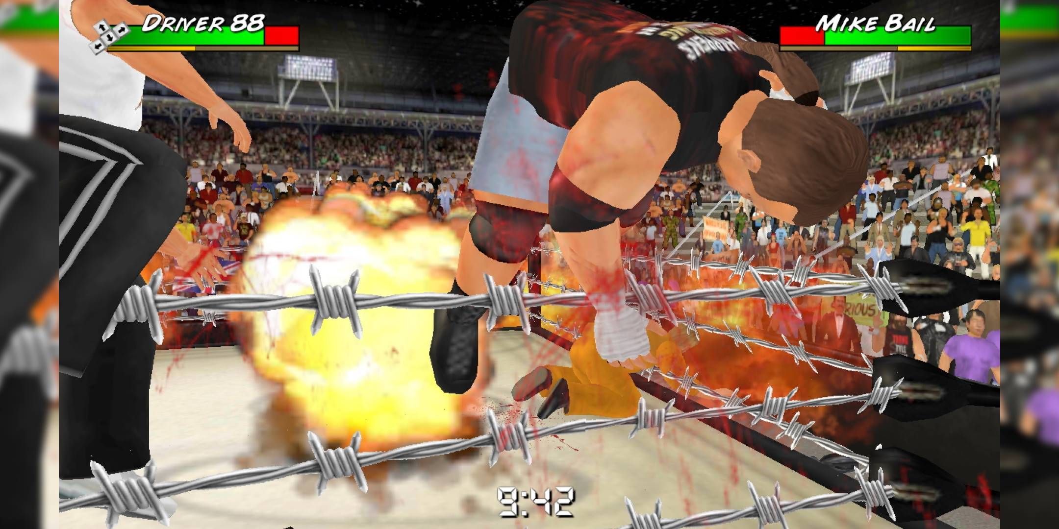 Wrestling Empire hardcore match arcade wrestling game-1