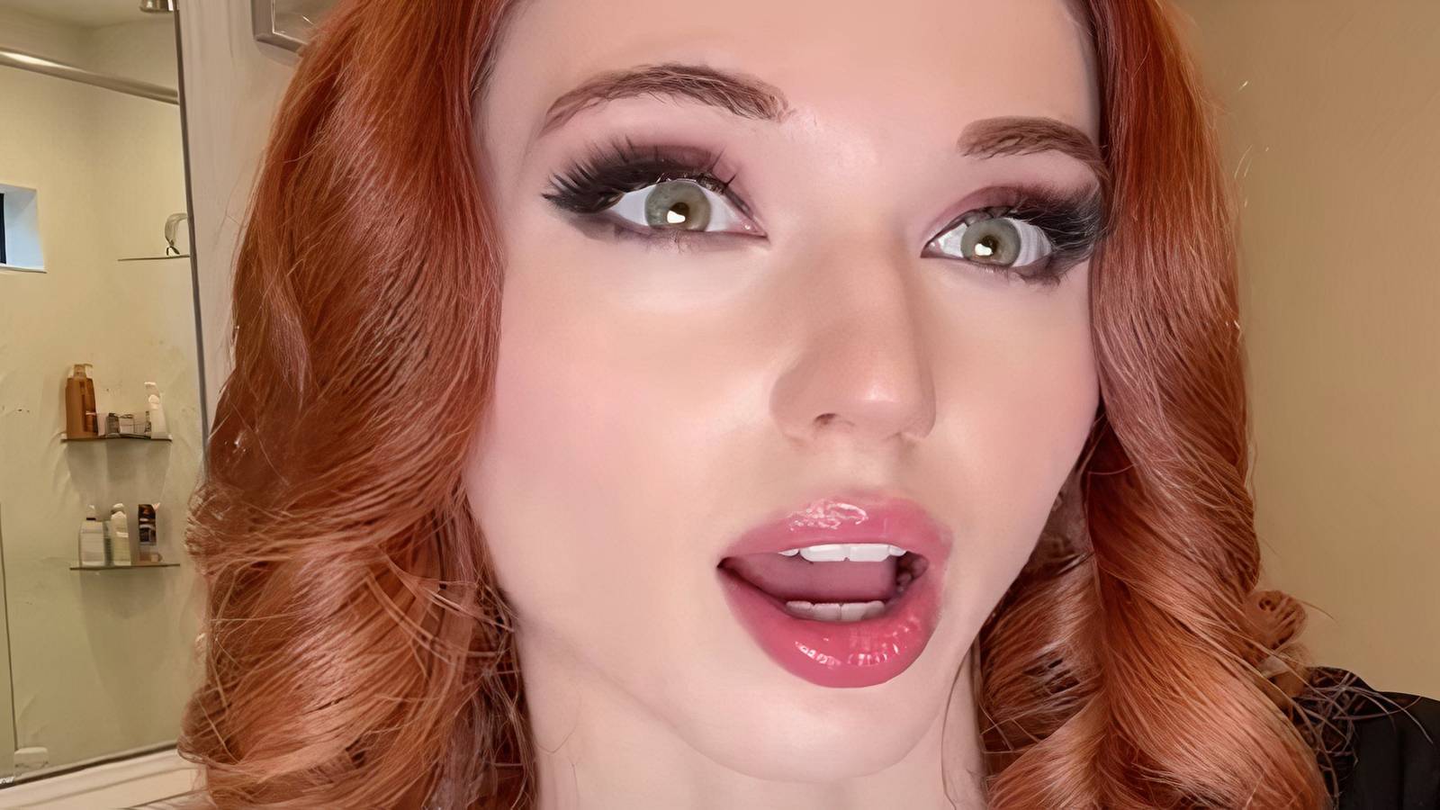 amouranth looking surprised