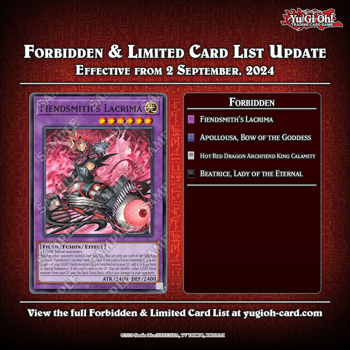 Massive Yu-Gi-Oh TCG Banlist Update Affects Nearly 30 Cards
