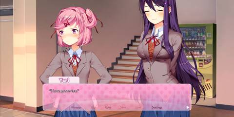 Yuri green tea comment in Doki Doki Literature Club Plus