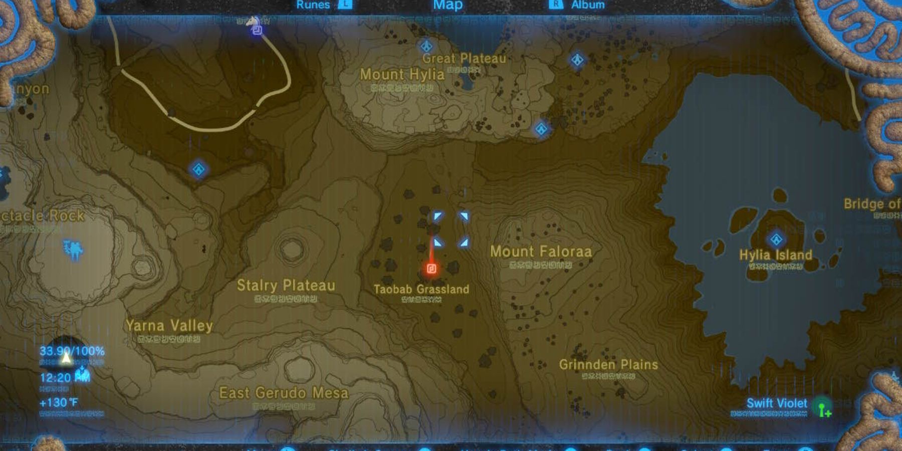 zelda breath of the wild giant horse location