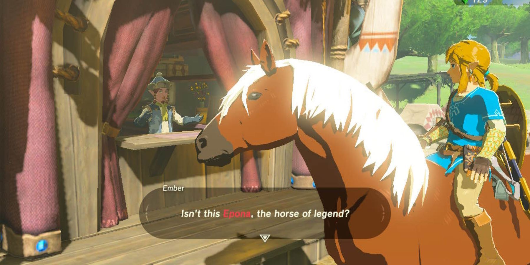 zelda breath of the wild registering epona