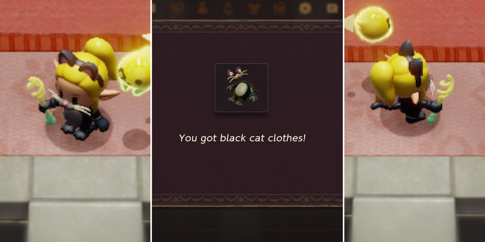 Zelda Echoes of Wisdom Amiibo Rewards Black Cat Clothes