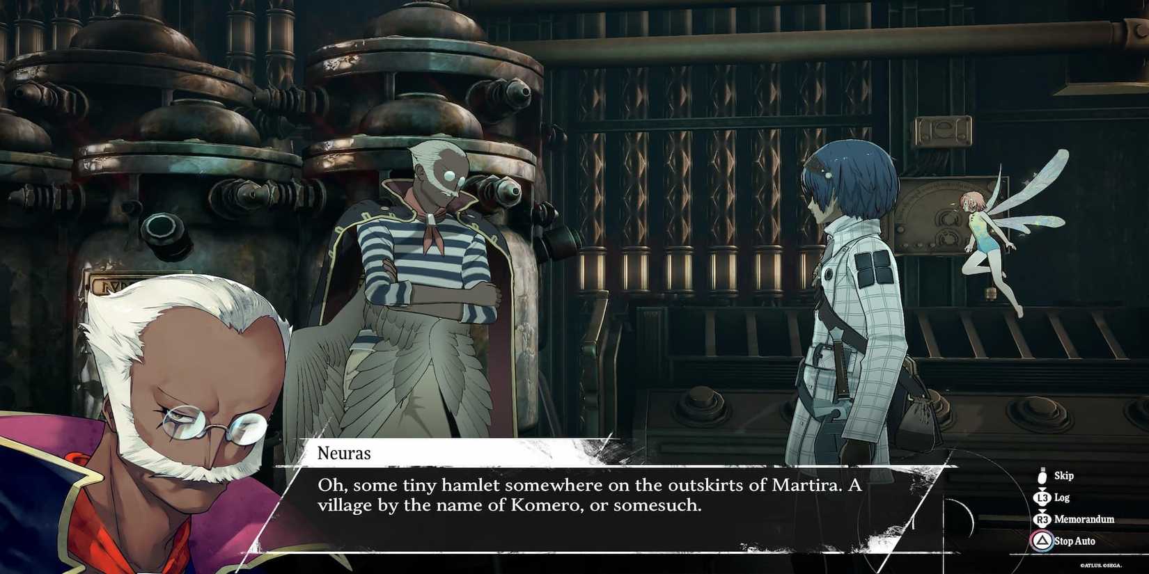 The Player Talking To Neuras In Metaphor: ReFantazio Gunner 