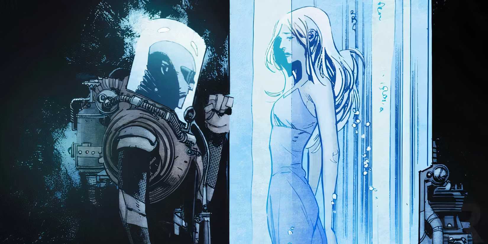 A picture of mr. freeze with his wife
