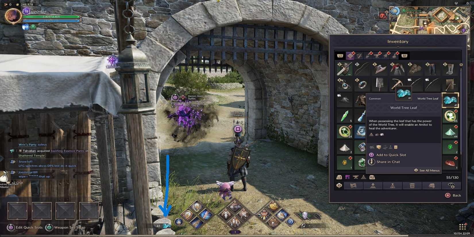 The World Tree Leaves Count On The HUD