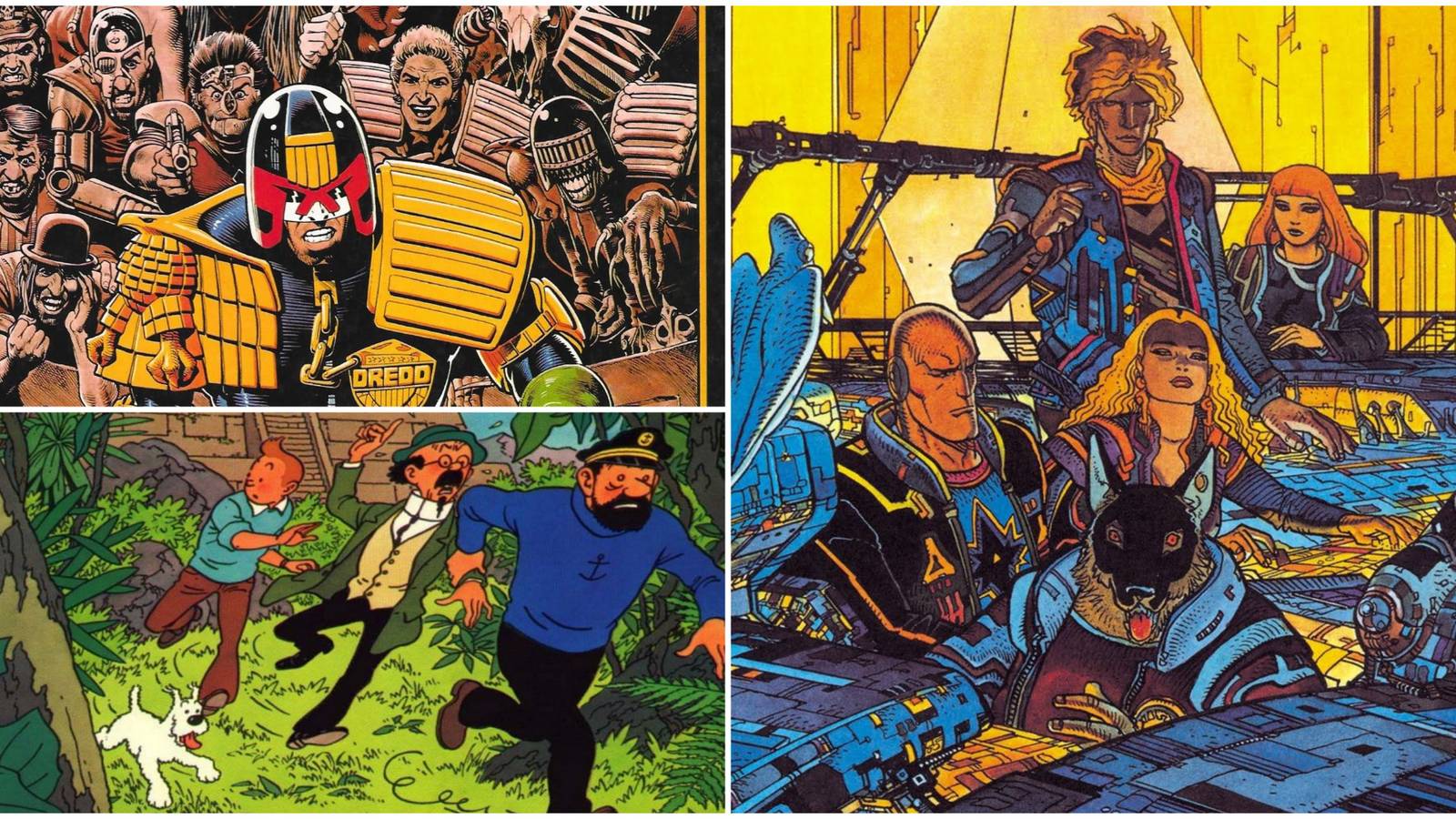 Best European Comics- Judge Dredd Tintin The Incal