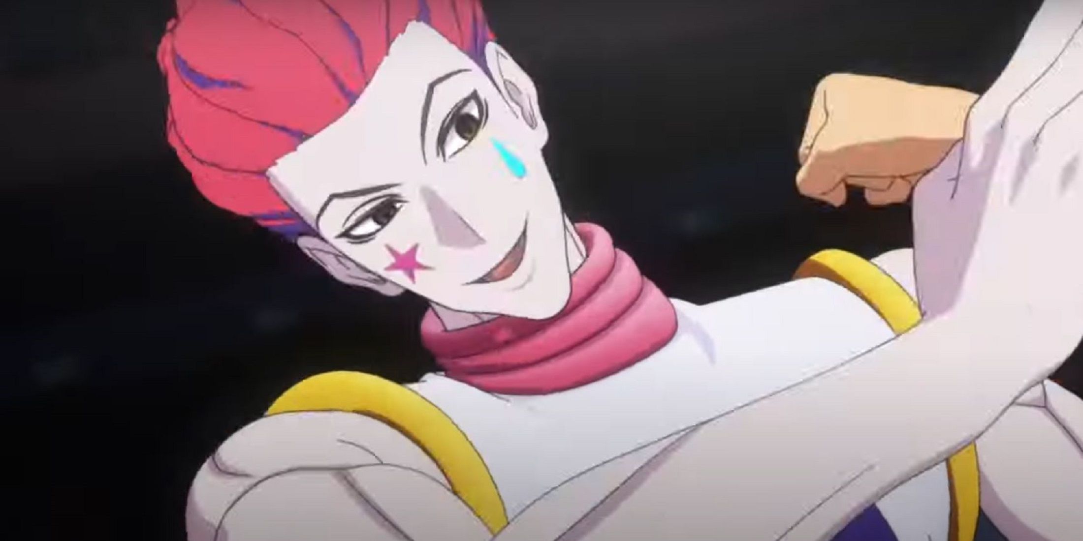 Hisoka from Hunter x Hunter: Nen x Impact during a fight scene as shown in opening cinematic trailer