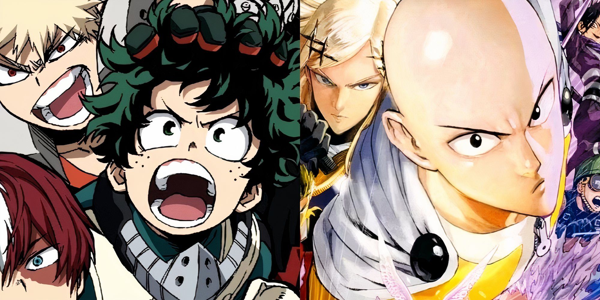 Deku (left) Saitama (right)