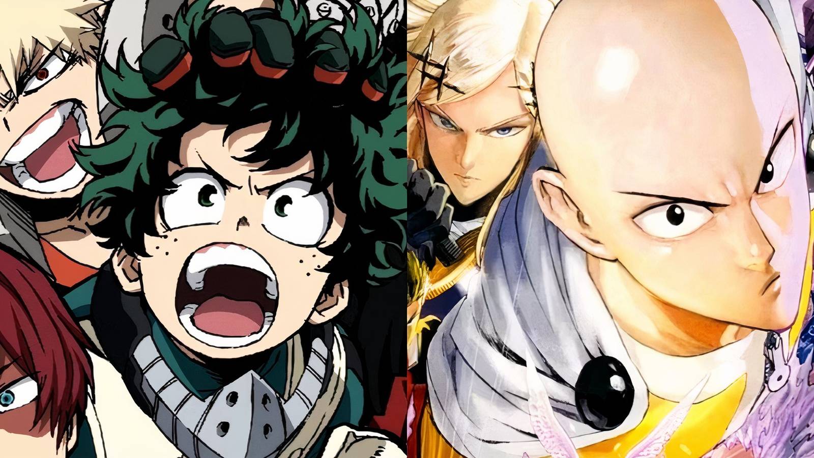 Deku (left) Saitama (right)