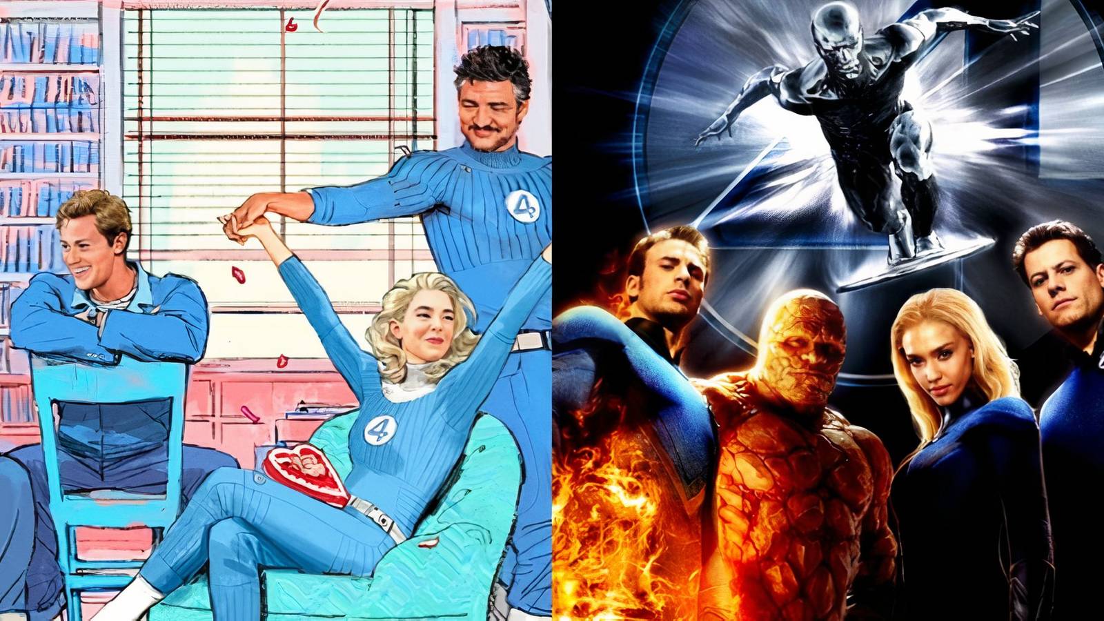 Fantastic Four 2025 and 2005 posters