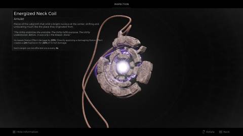 Energized Neck Coil's item description in Remnant 2