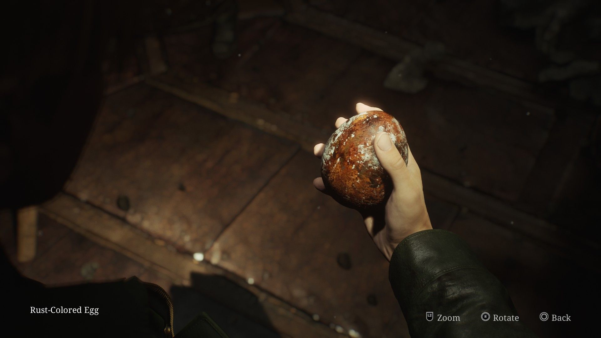 james with the rust colored egg