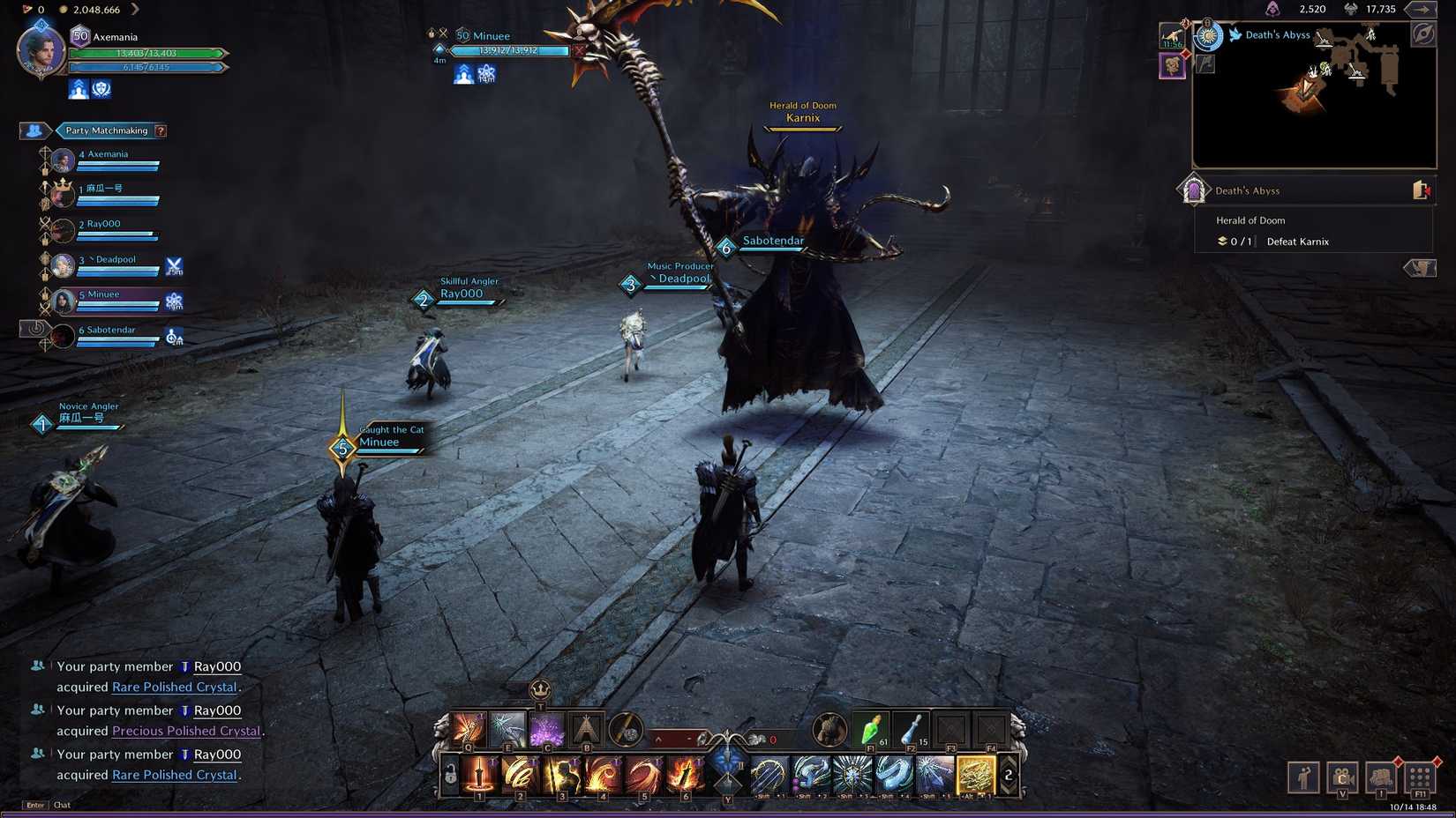 Fighting Karnix in Throne and Liberty