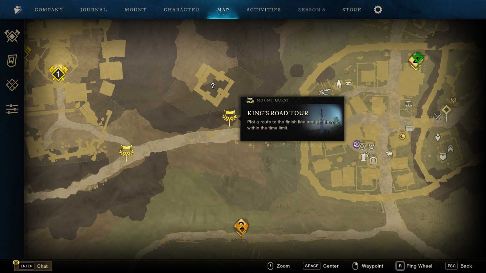 King's Road mount quest in New World: Aeternum