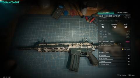 M416 Scorched Earth stats in Once Human