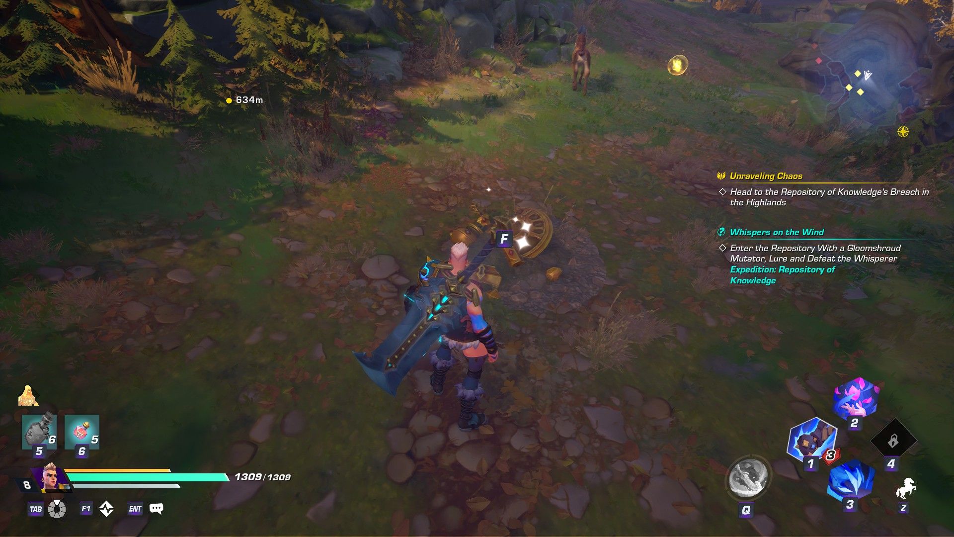 Treasure pile potentially containing wurm bait in Wayfinder