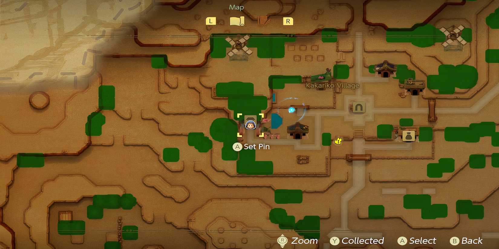 5th Heart Piece map location in The Legend of Zelda Echoes of Wisdom