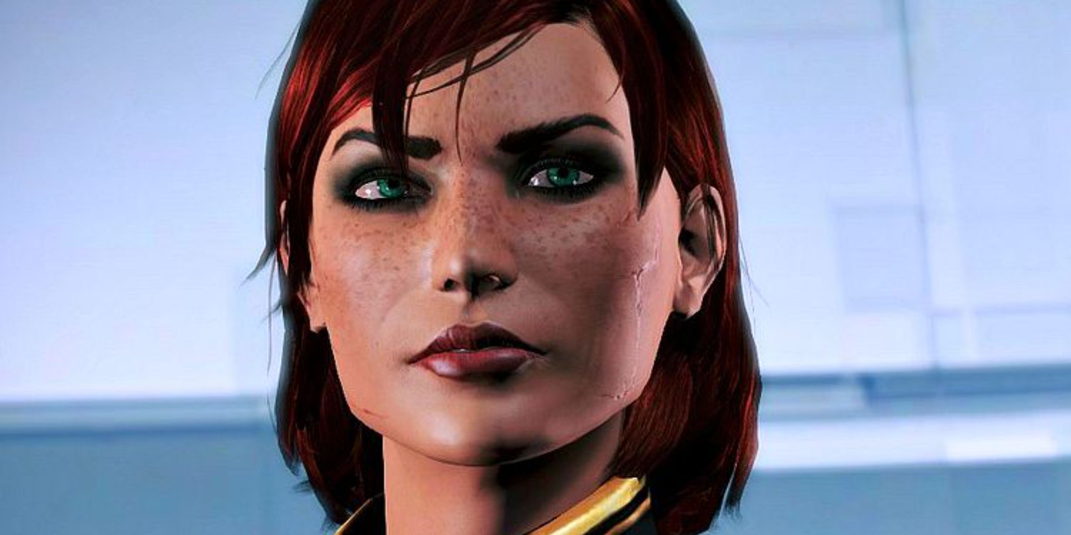 An image of Commander Jane Shepard/ FemShep from the Mass Effect series