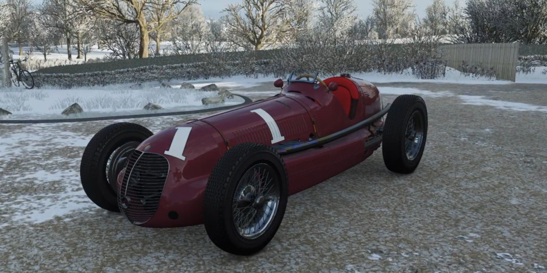 Forza Horizon 4 Maserati 8CTF parked on a driveway