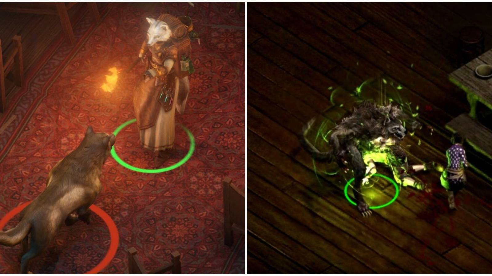 A split image of Wrath of the Righteous and Pillars of Eternity 2