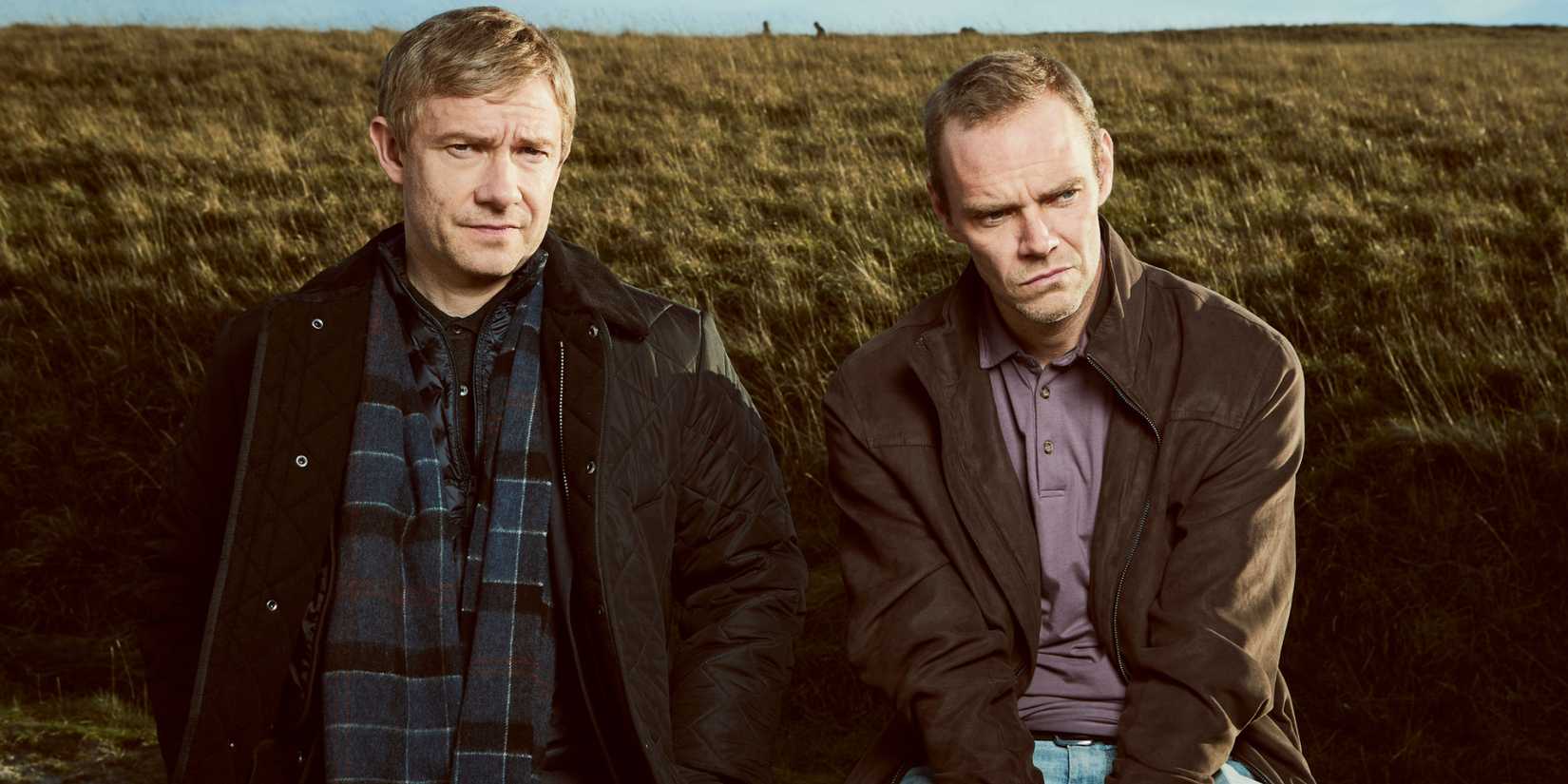 martin freeman as fulcher and joe absolom as halliwell