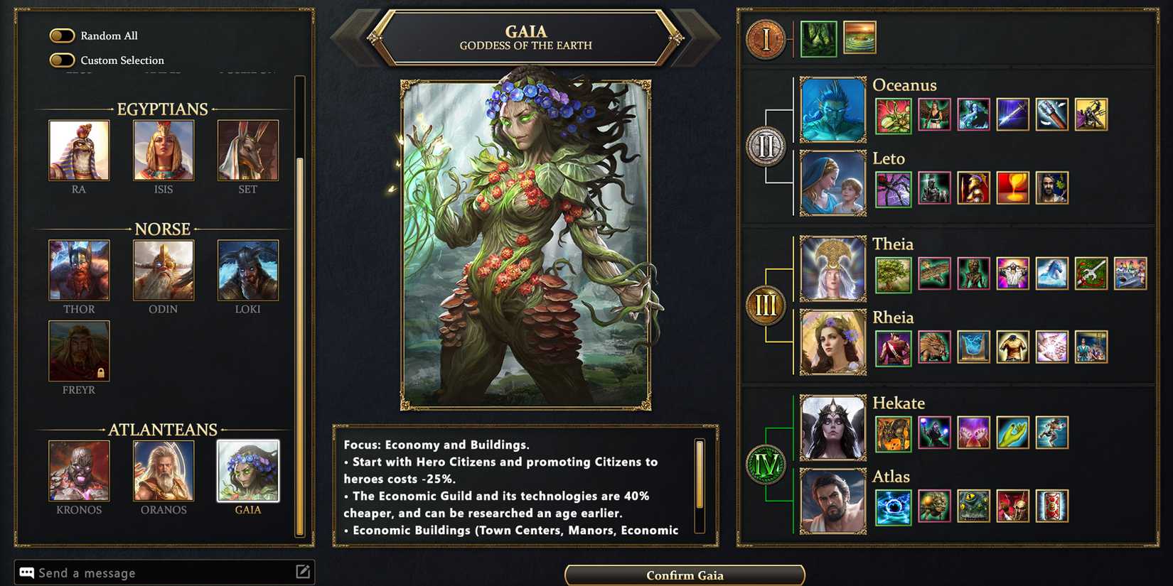 Age of Mythology Pantheons Atlantean Gaia