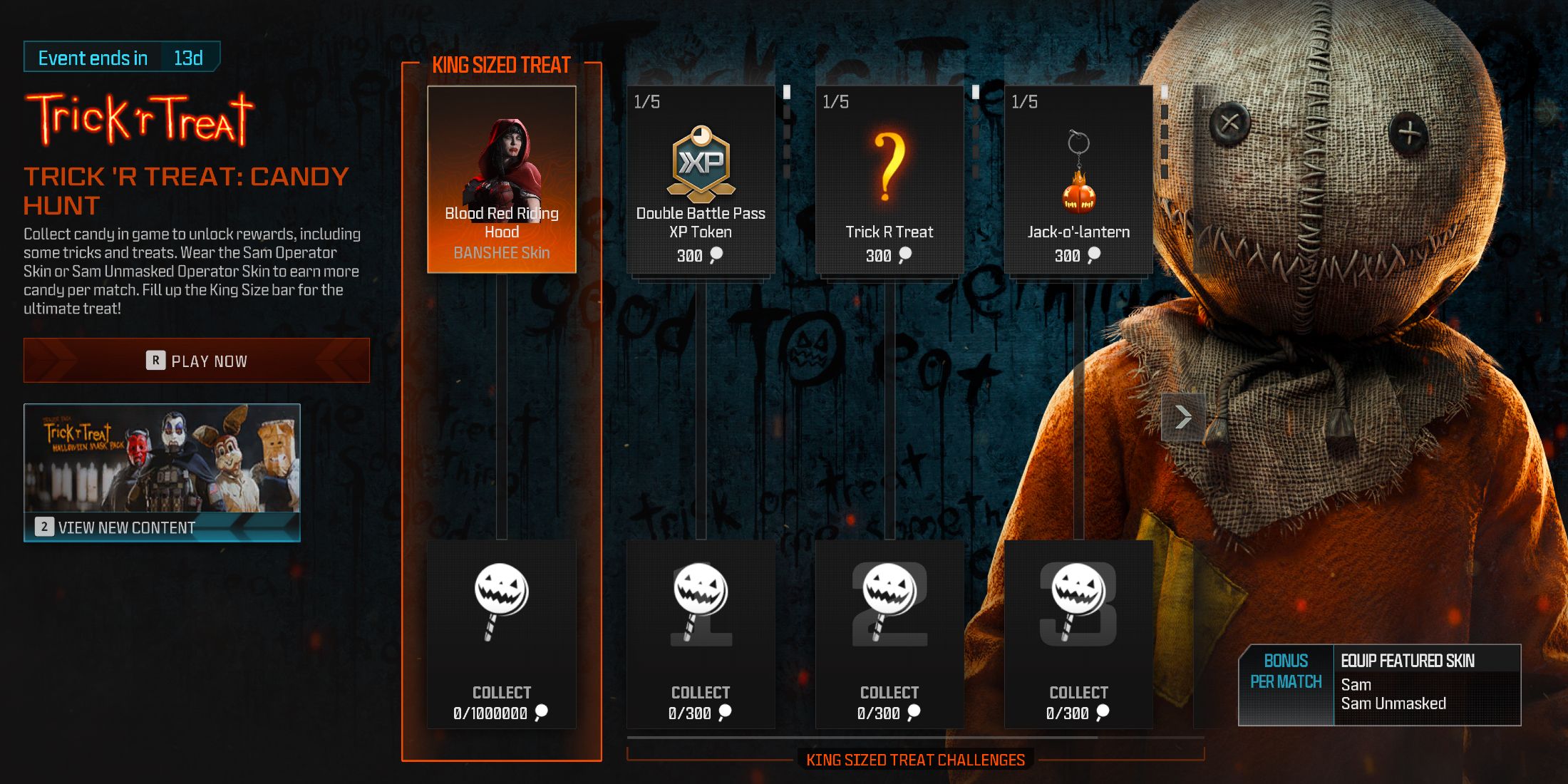 Screenshot showcasing all Trick 'R Treat Candy Hunt Event rewards in Modern Warfare 3 and Warzone 