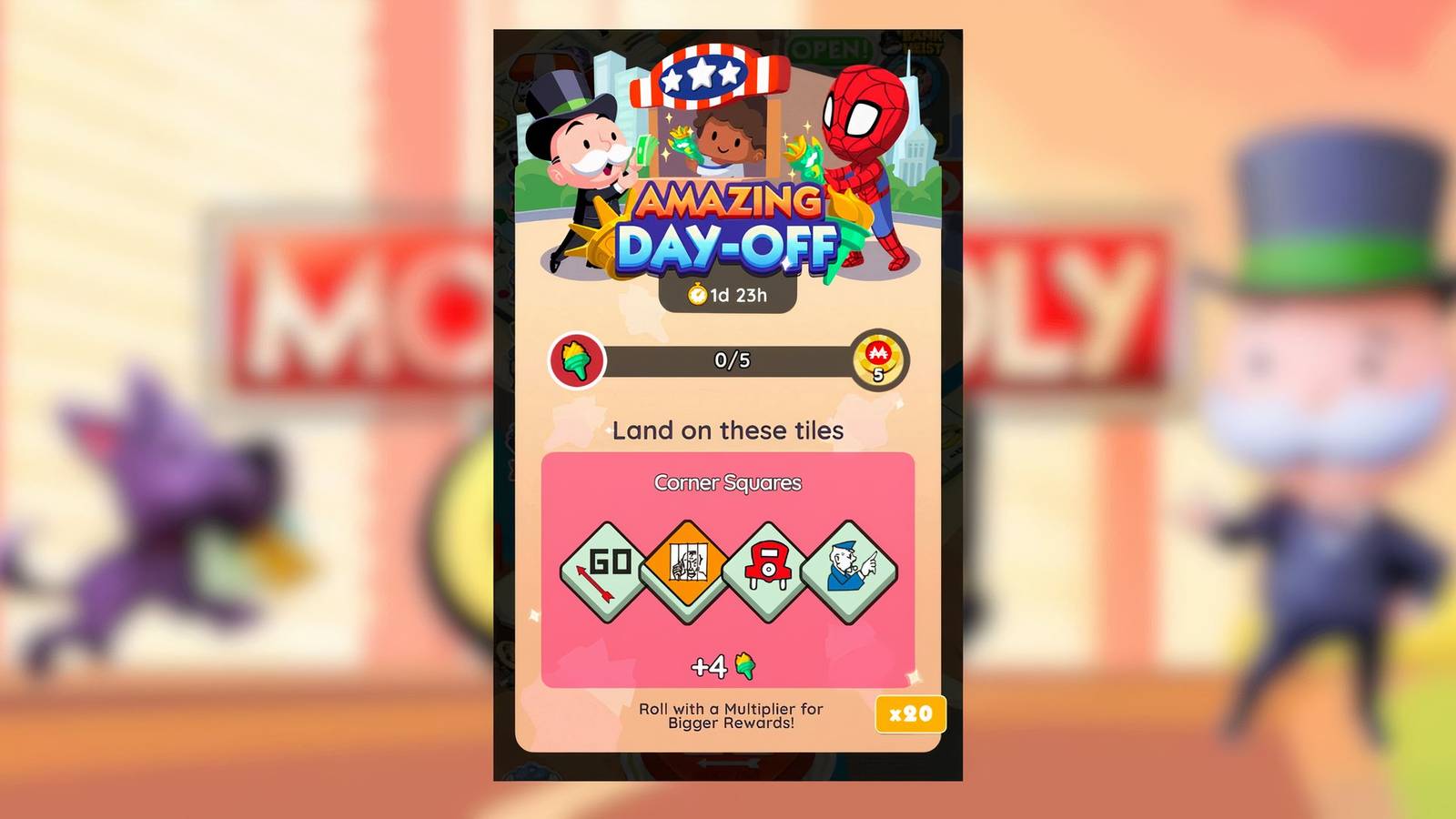 amazing day off monopoly go