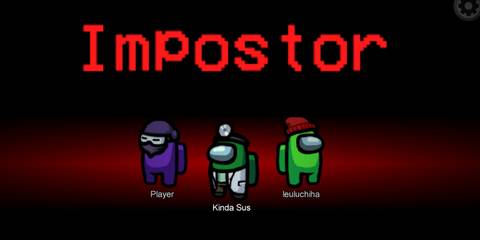 Among Us Blue Green light green imposter screen Cropped