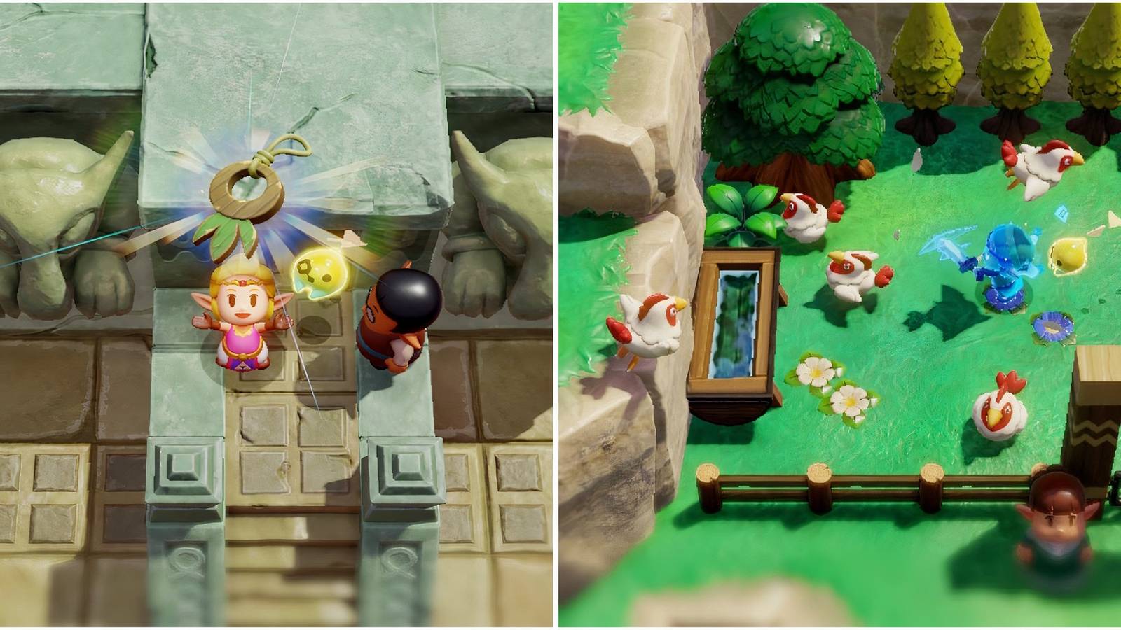 Ancient Charm accessory and Fighting Cuccos in The Legend of Zelda Echoes of Wisdom