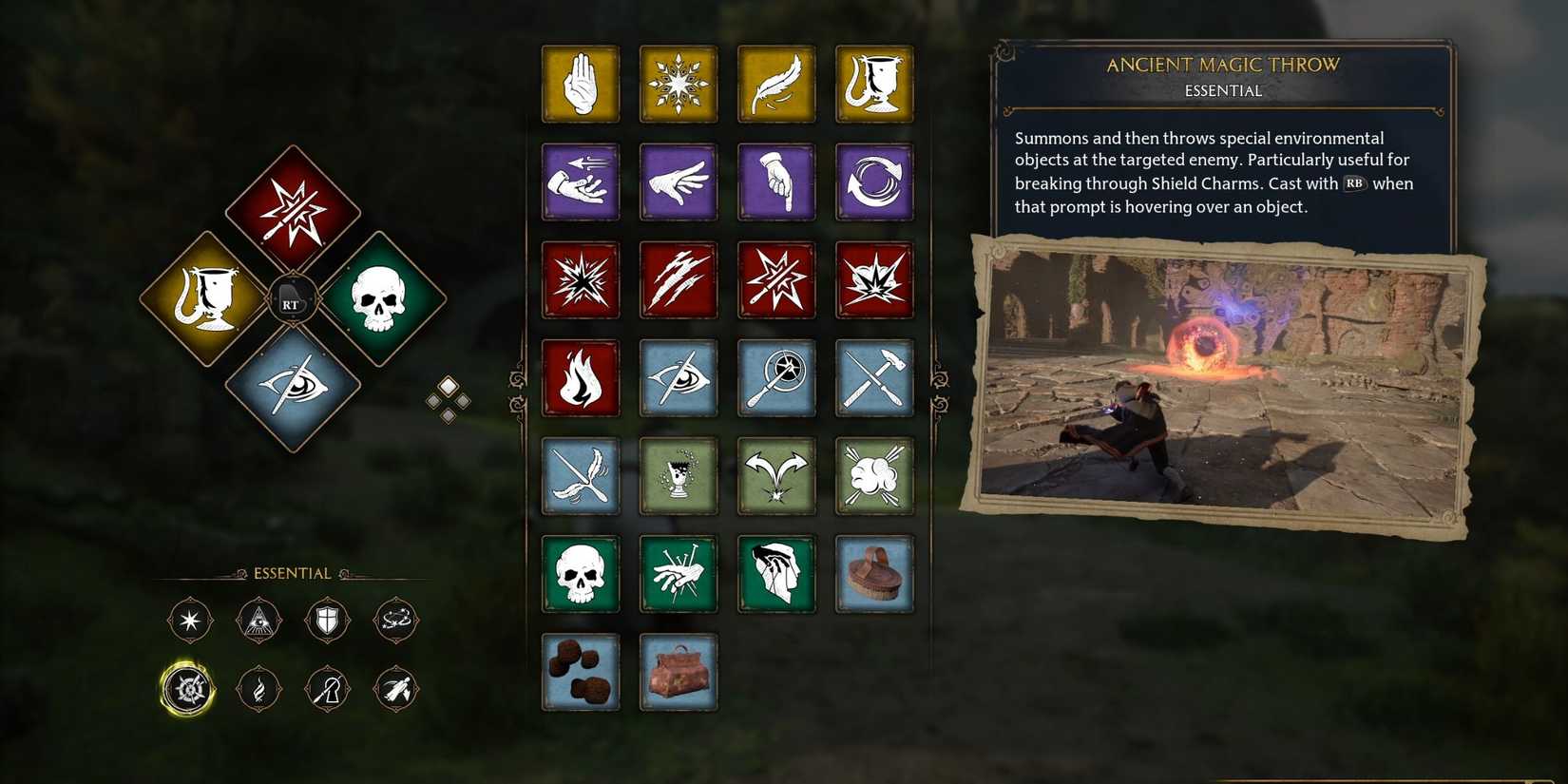 Every Essential Spell in Hogwarts Legacy - Ancient Magic Throw