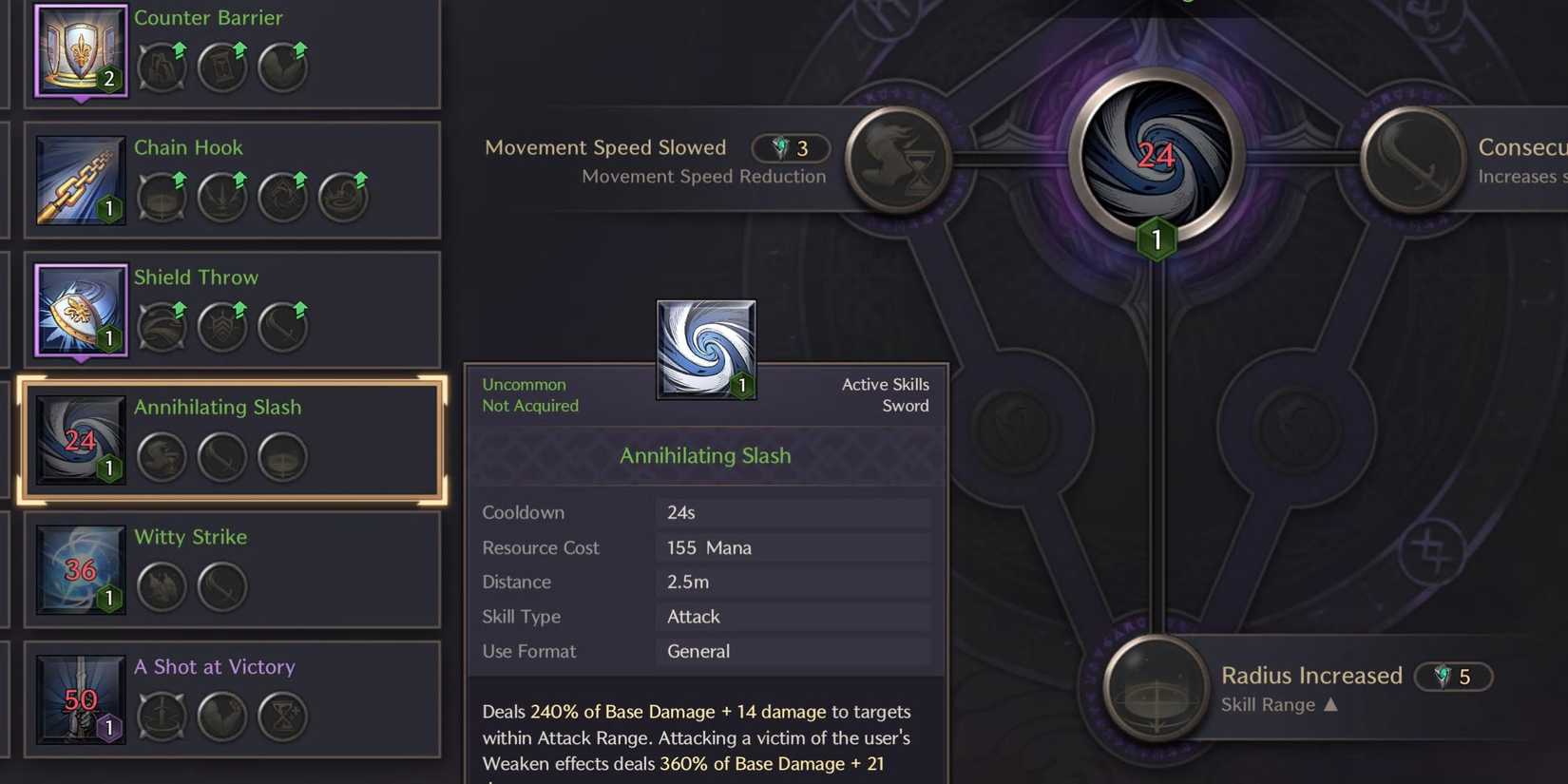 anihillating slash Throne and Liberty