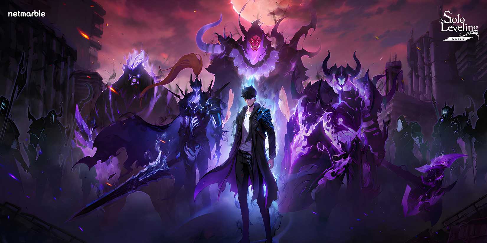 Sung Jinwoo commanding his Shadow Army in Solo Leveling Season 2