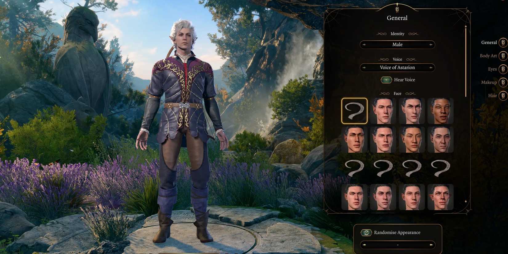 Apperance edit astarion menu