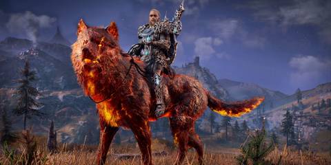 Assassin's Creed Valhalla Eivor On A Burning Wolf Mythical Mount