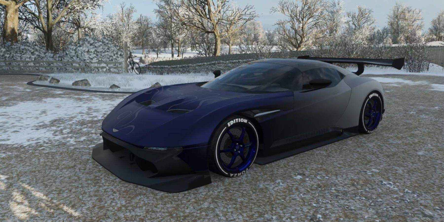 Forza Horizon 4 Aston Vulcan FE parked on a driveway