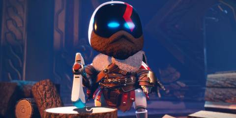 An Astrobot screenshot featuring Kratos bot with an axe