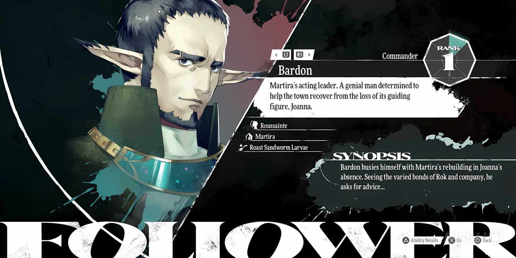 Bardon Follower Bond Rank Up